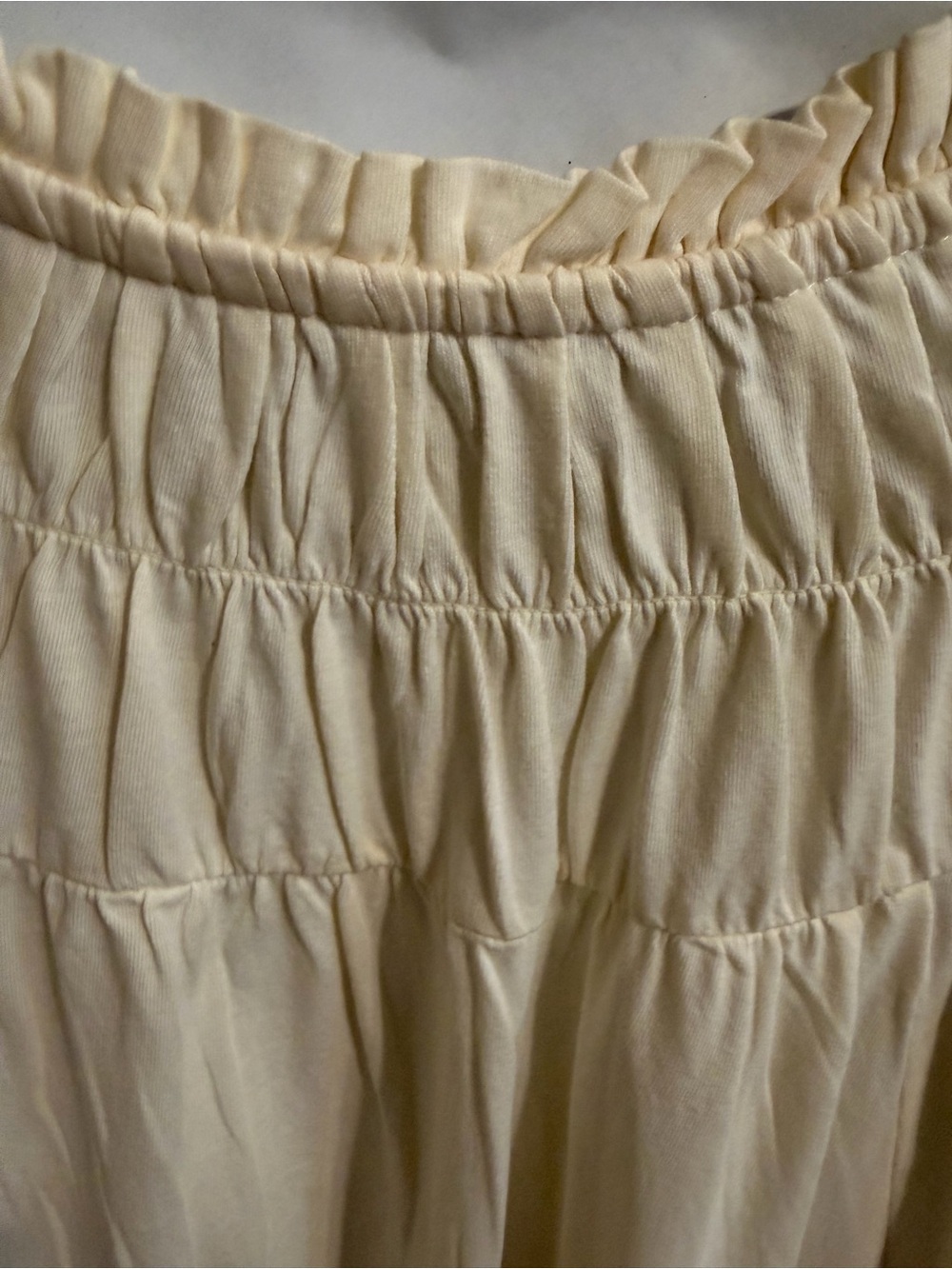 J. Crew Cream Smocked Yoke Short Sleeve Top nwot - Picture 2 of 8